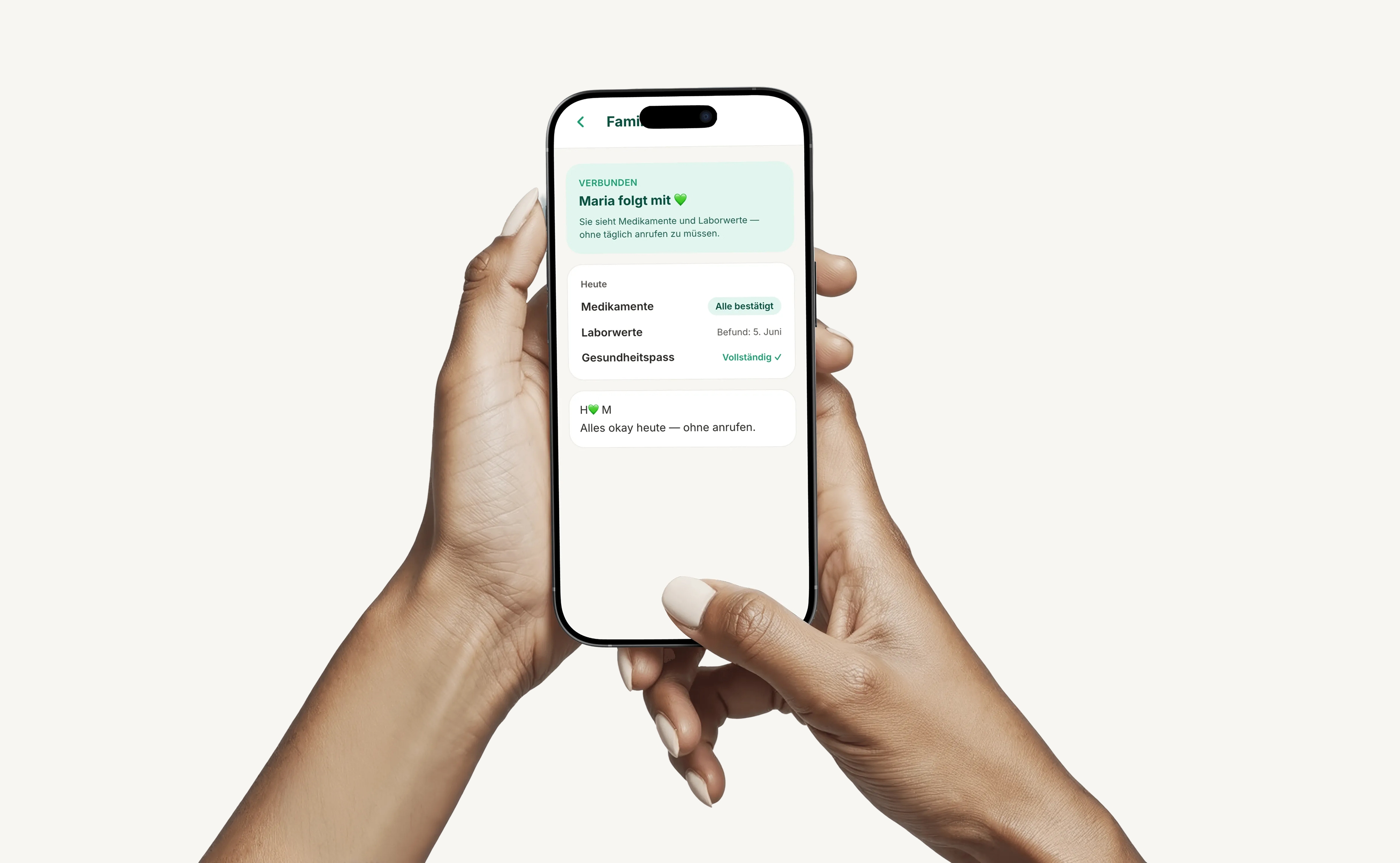 Noor — family follow view so relatives stay informed without daily calls