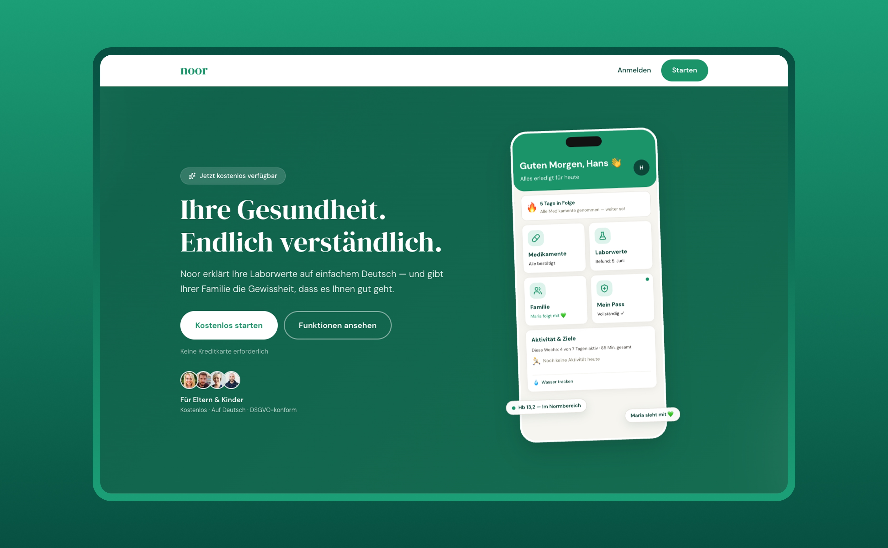 Noor — My health product for families in Germany