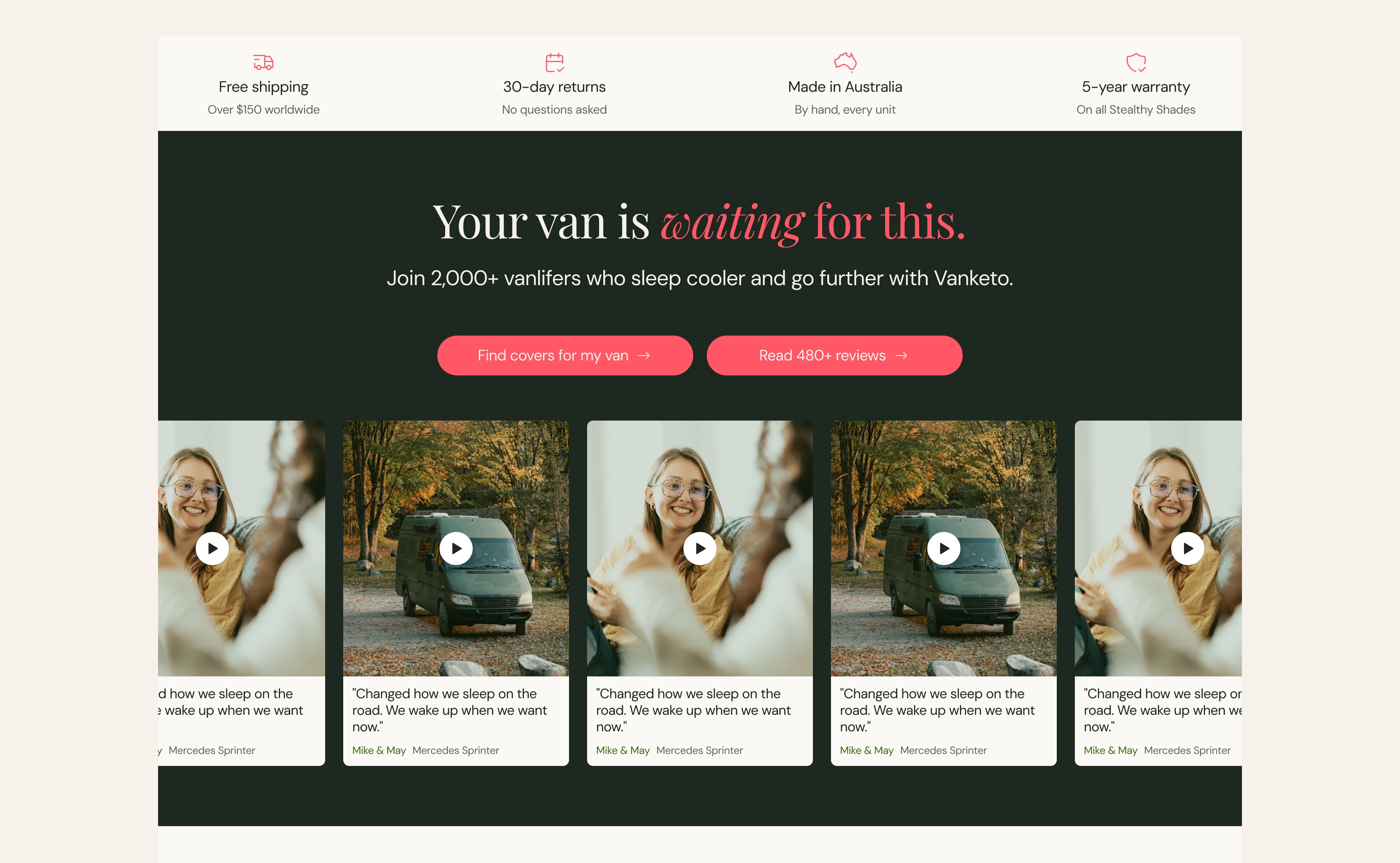 Vanketo — product discovery by van model and accessory type