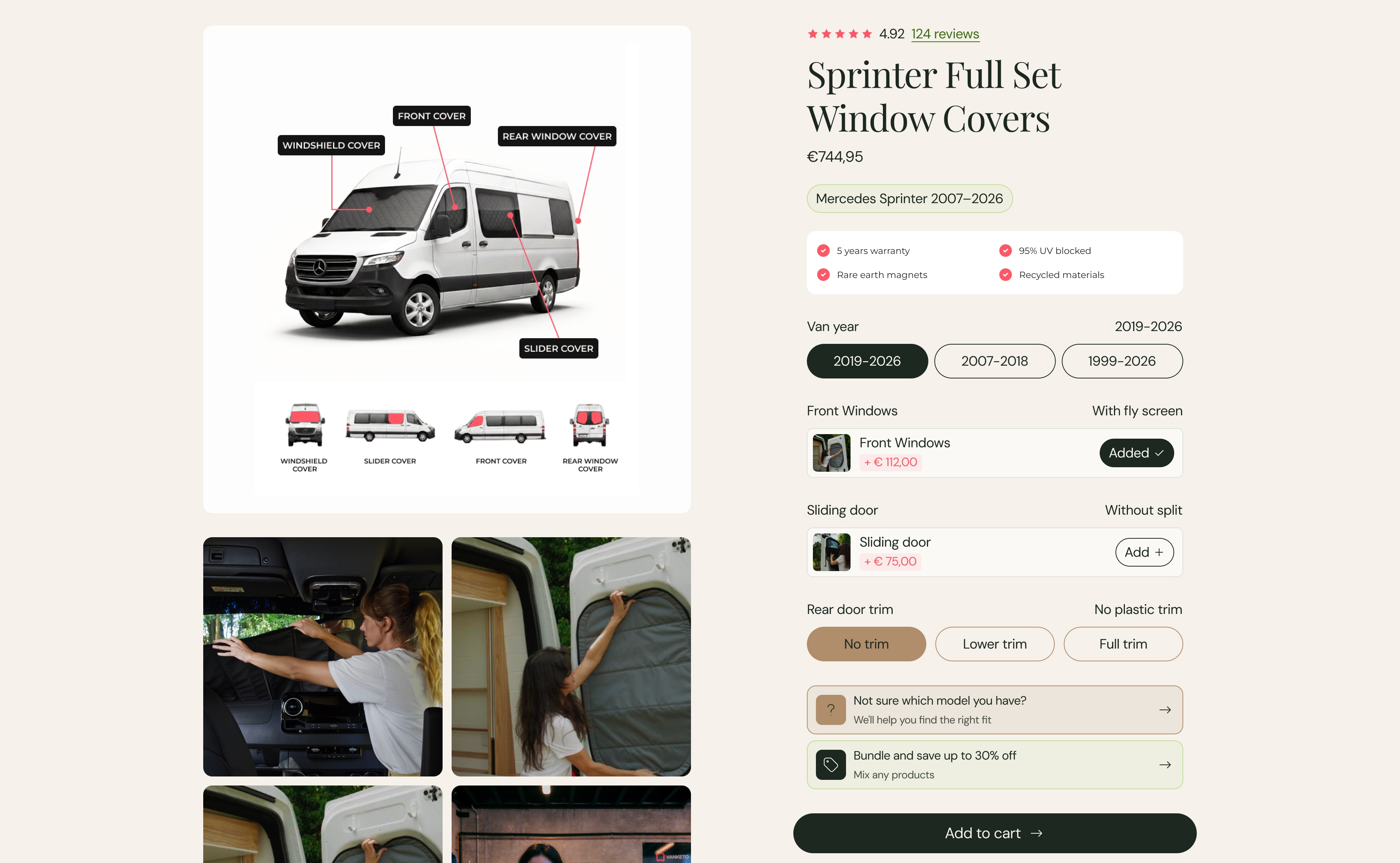 Vanketo — catalog and collection views for outdoor van gear